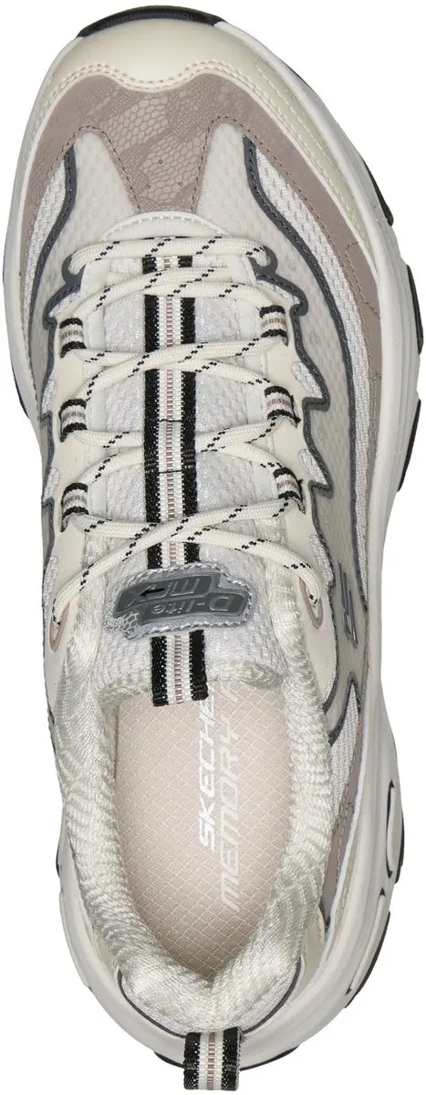 Skechers D'Lite Max 180399-WBK Damessneakers - Wit/Zwart - EU 38 - afbeelding 3 van 5