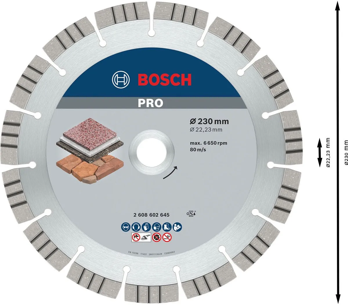 Bosch Professional Diamantschijf Best Stone 230mm - 22,23mm As