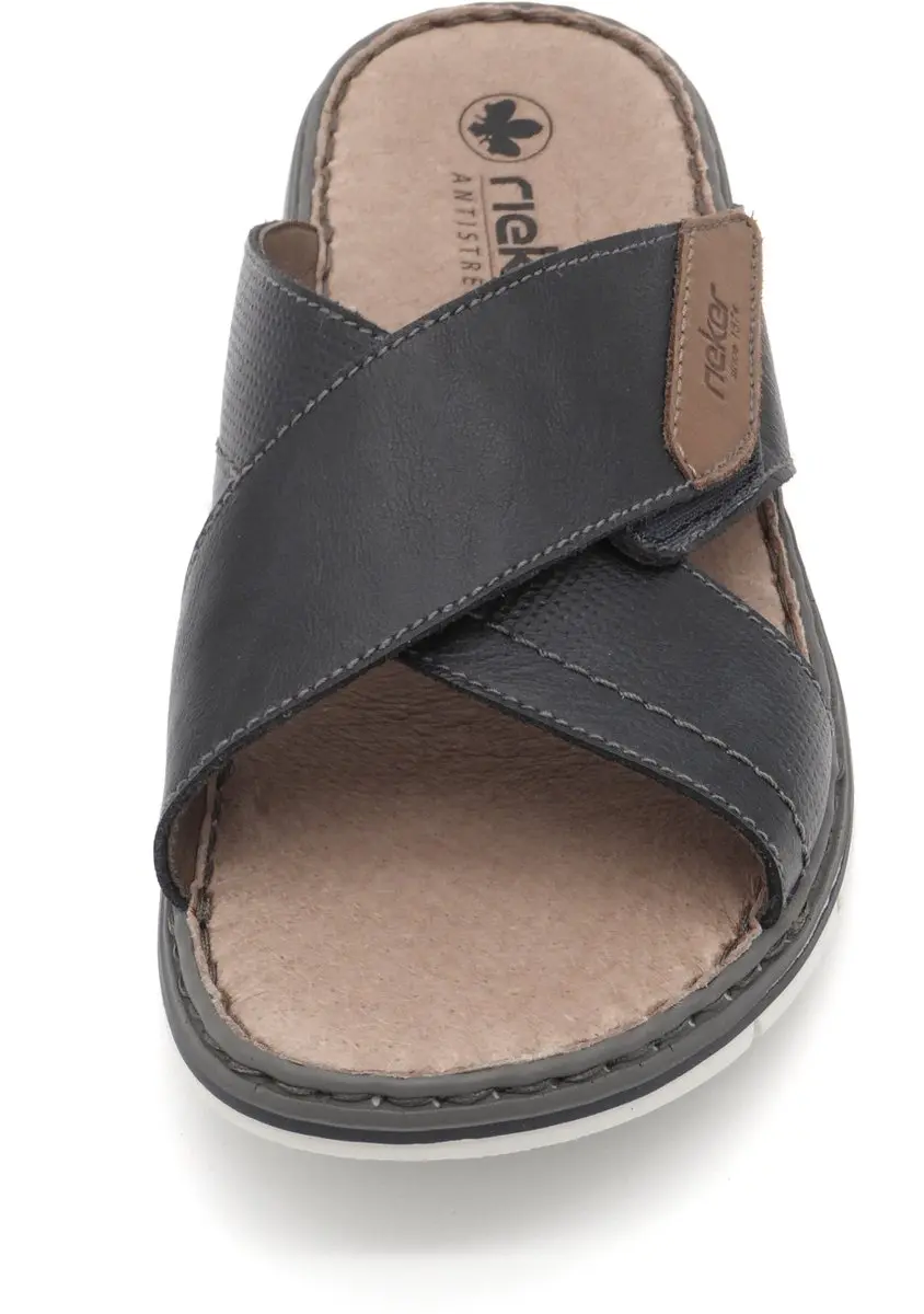 Rieker Heren Slipper 25151-14 Slides - Blauw
