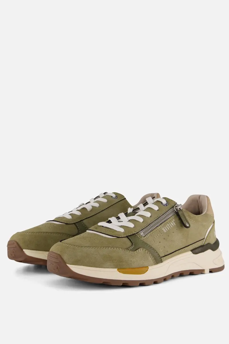 Mustang Sneakers groen Synthetisch