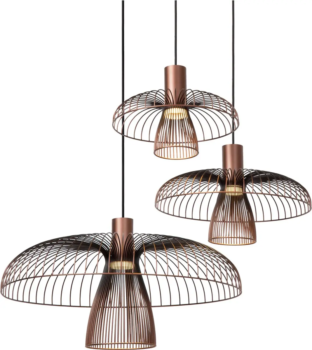 Lucide Nigella Hanglamp Ø76cm - 3xGU10 Koffie