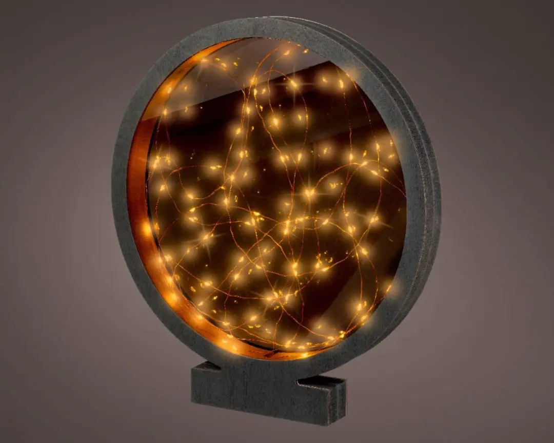 Lumineo kerstverlichting microled lijst l4b35h39c zwart