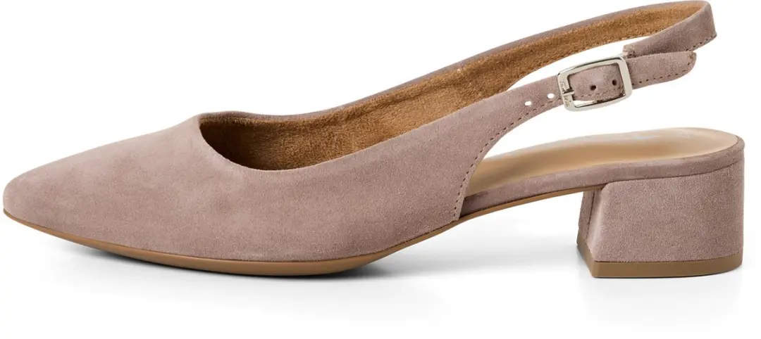 Tamaris Slingback Pumps - Taupe Leer - Maat 36 - afbeelding 2 van 6