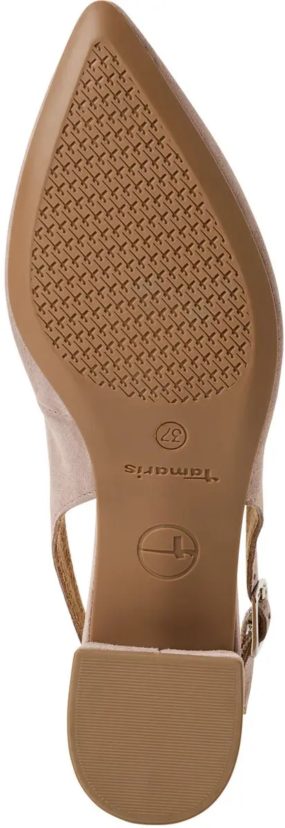 Tamaris Slingback Pumps - Taupe Leer - Maat 36 - afbeelding 5 van 6