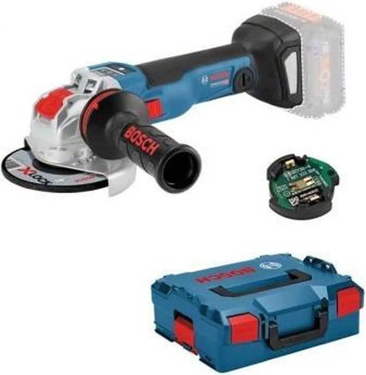 Bosch Professional GWX 18V-10 SC Accu Haakse Slijper 125mm X-LOCK 18V Basic Body In L-Boxx - 06017B0400