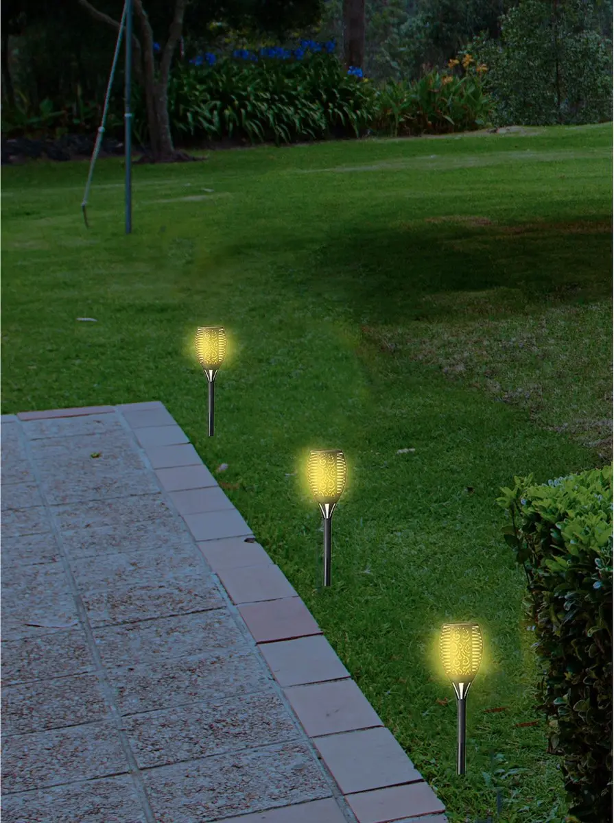 Lumineo Solar Fakkel Brons - Vuurvlam Effect - afbeelding 2 van 6