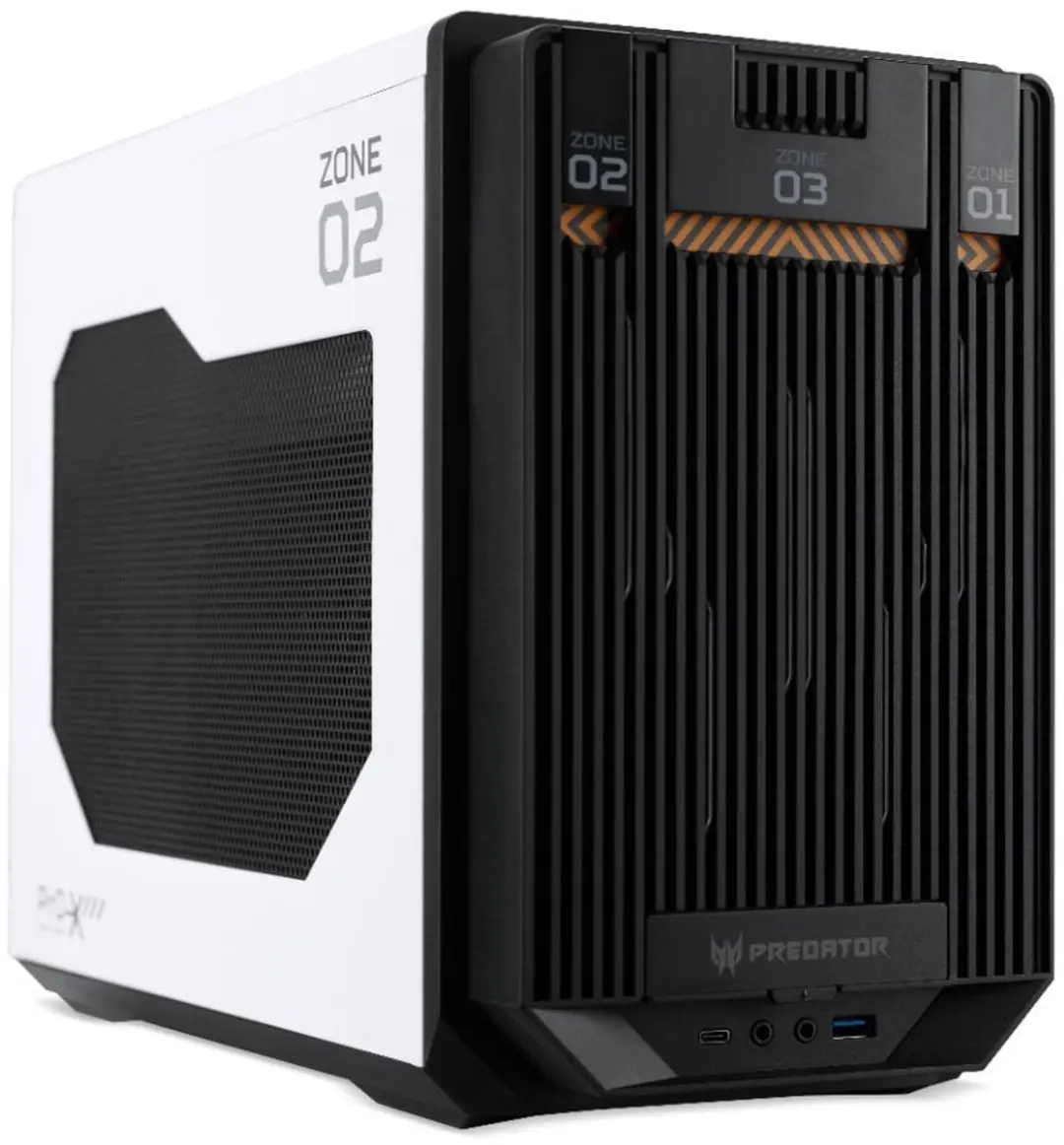 Acer DC.Z3XEE.001 computerbehuizing Desktop Zwart, Wit
