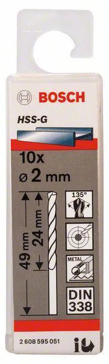 Bosch Professional ST. LINE 2.0 HSS-G Metaalboren 10 Stuks
