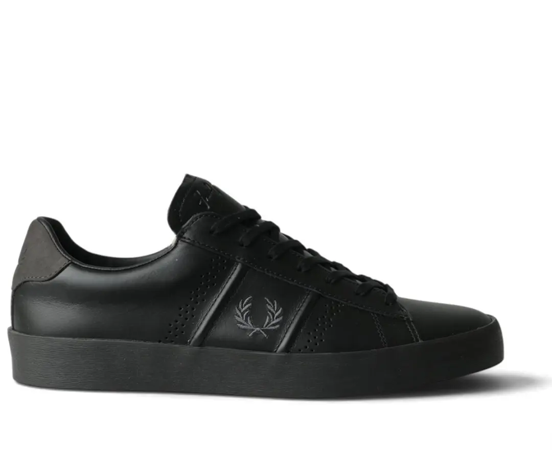 Fred Perry Topspin zwarte leren sneakers