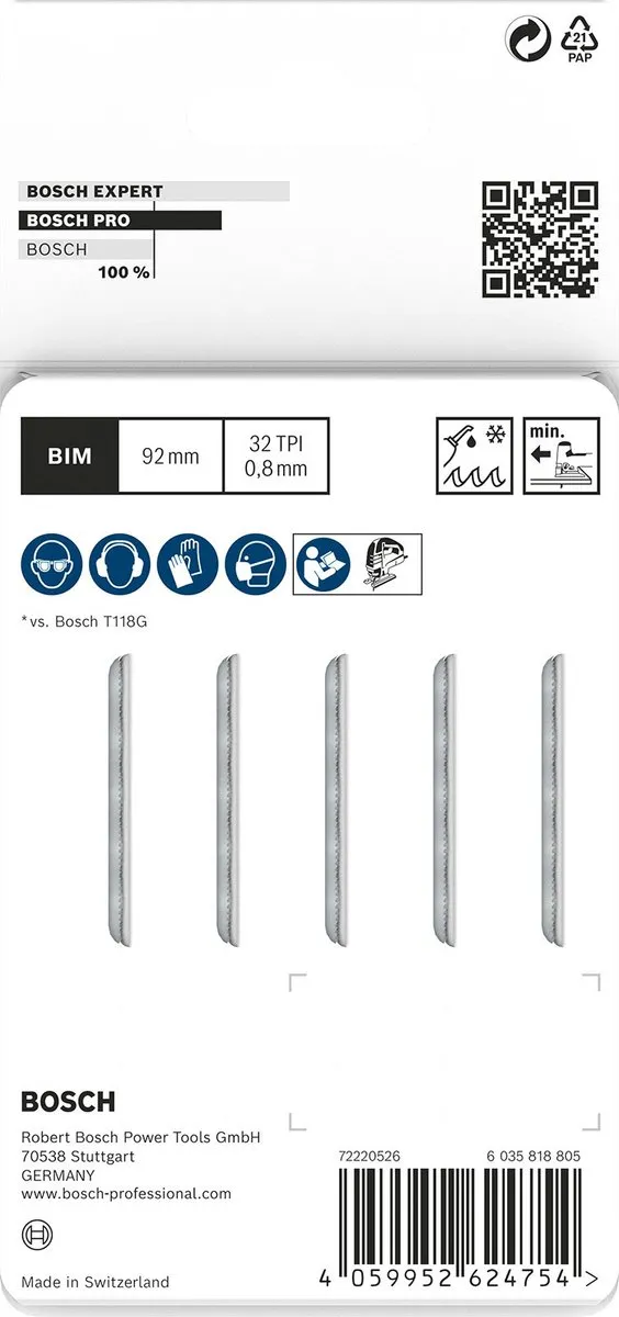 Bosch Professional PRO Metal Thin T121GFC Blad 92mm - 5 Stuks