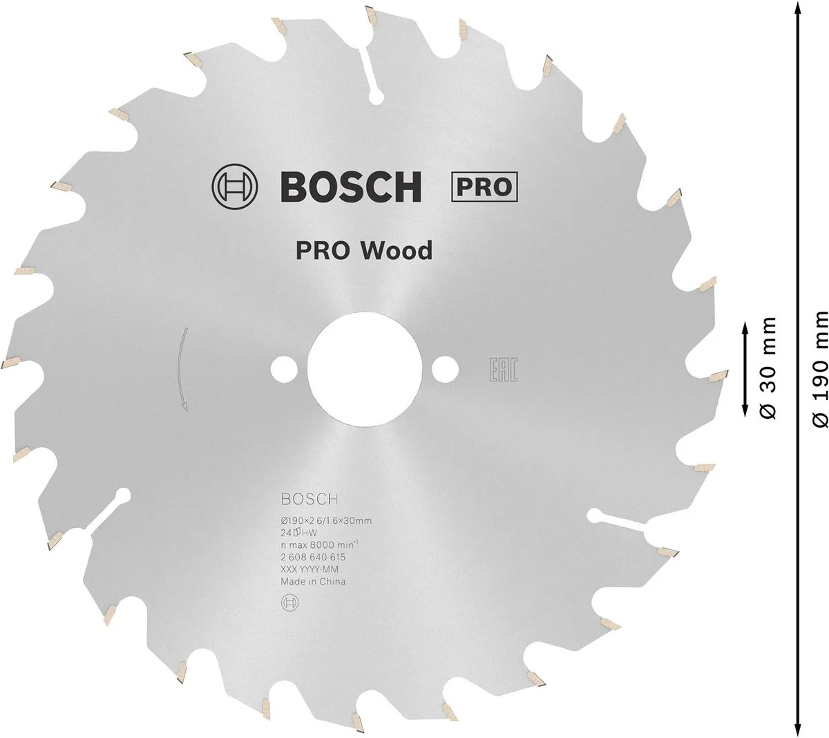 Bosch Professional Cirkelzaagblad Optiline 190mm - Hout/Metalen