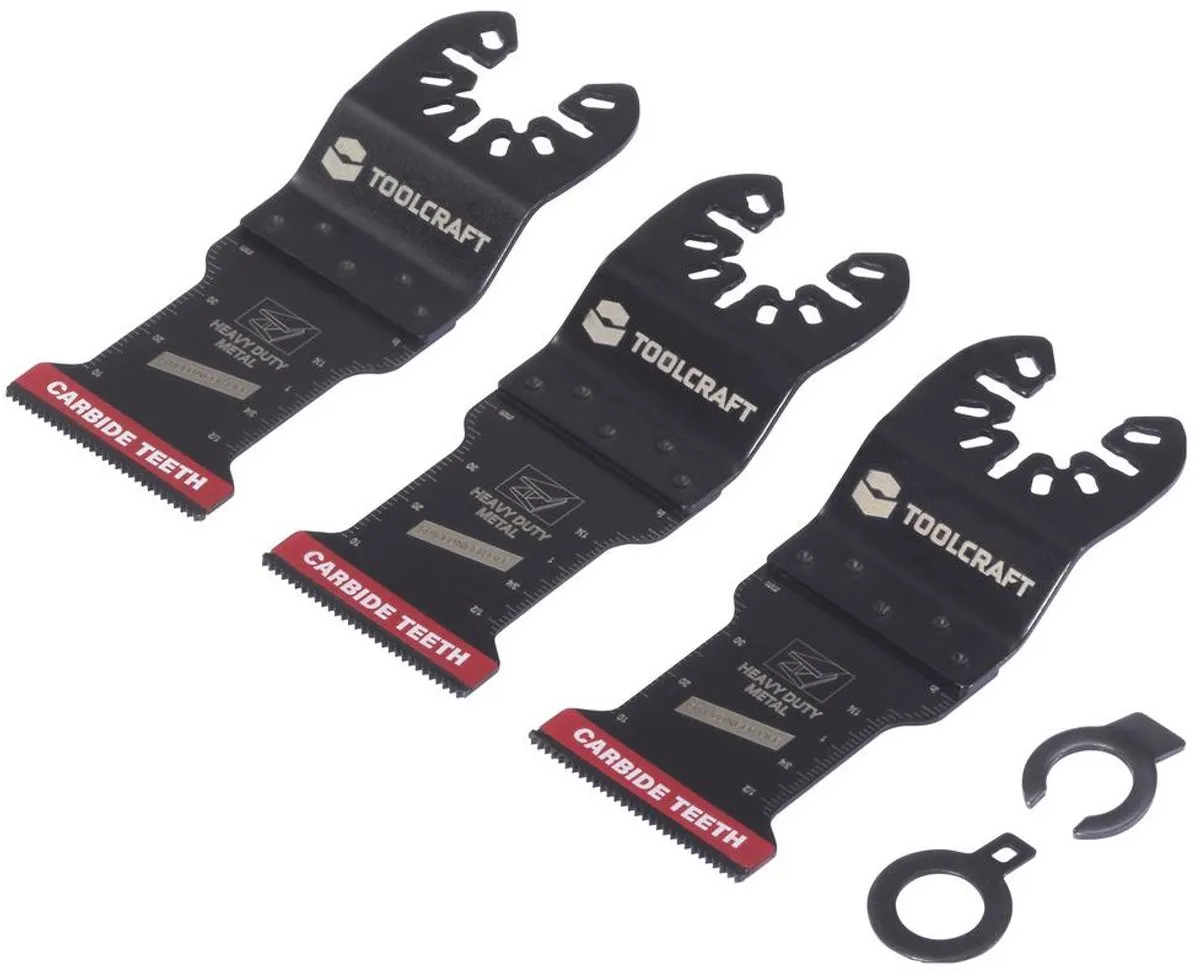 TOOLCRAFT TO-10283181 Carbide Multitool Accessoires - 34mm - 3 Stuks