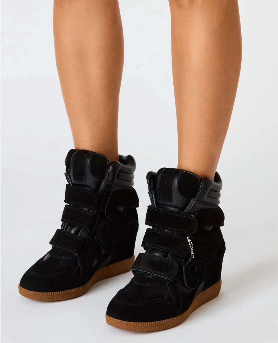 Steve Madden Mavis Hoge Sneakers - 40 - Zwart - afbeelding 6 van 6