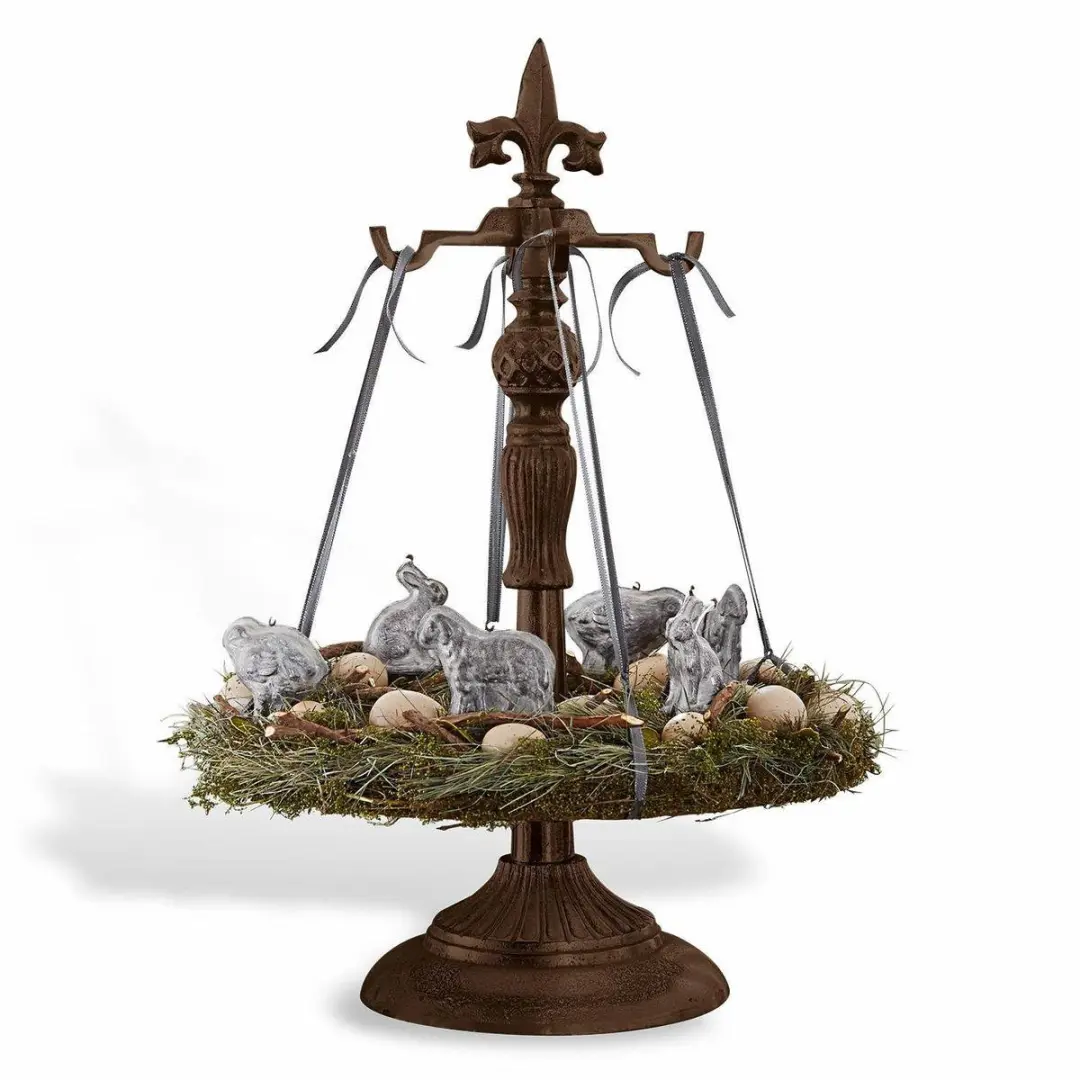 Loberon Kranshouder Antwan Antiekbruin - 24.5cm - afbeelding 5 van 6