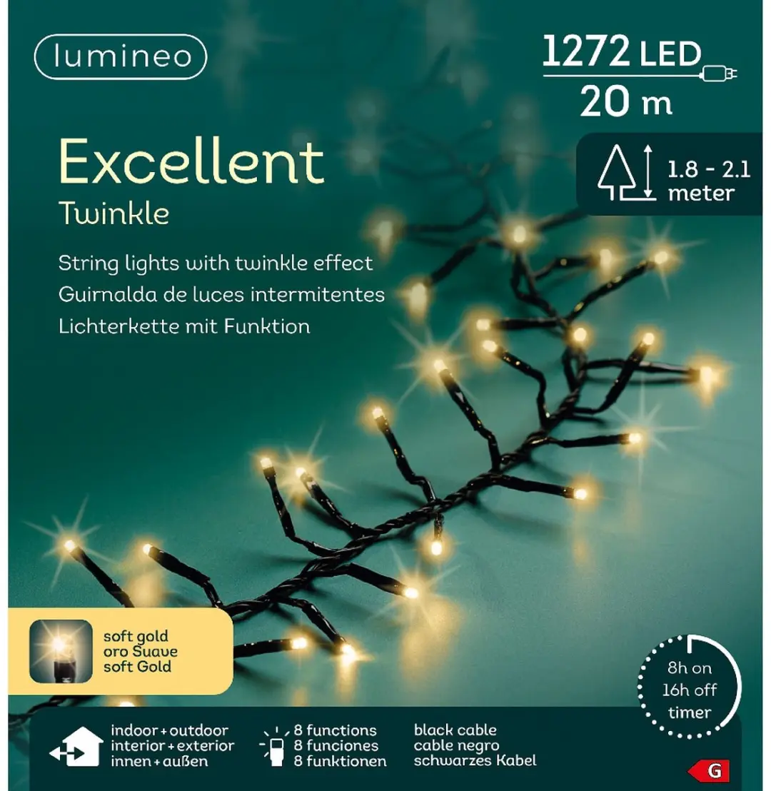 Lumineo LED Excellent Twinkle 1272 - 20m - Meerkleurig - afbeelding 5 van 5