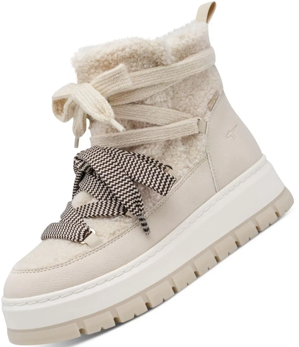 Tamaris dames Tex-enkellaarsjes, gevoerd, beige 1-26223-47/418