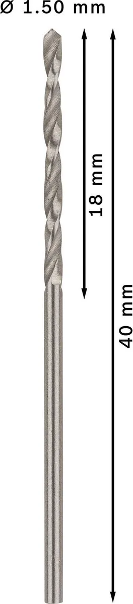 Bosch Professional ST. LINE 1.5mm HSS-G Metaalboren - 10 Stuks