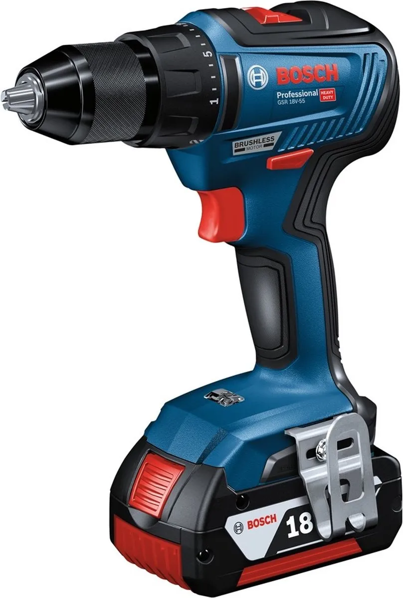 Bosch Professional GSR 18V-55 Accu Schroefboormachine 18V