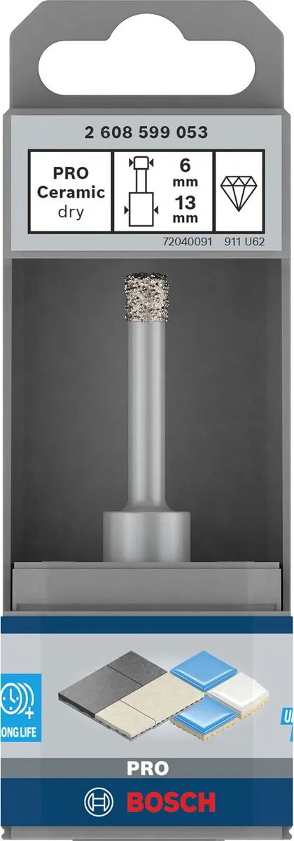 Bosch Professional PRO CERAMIC DRY Diamantboor 6x33x13mm
