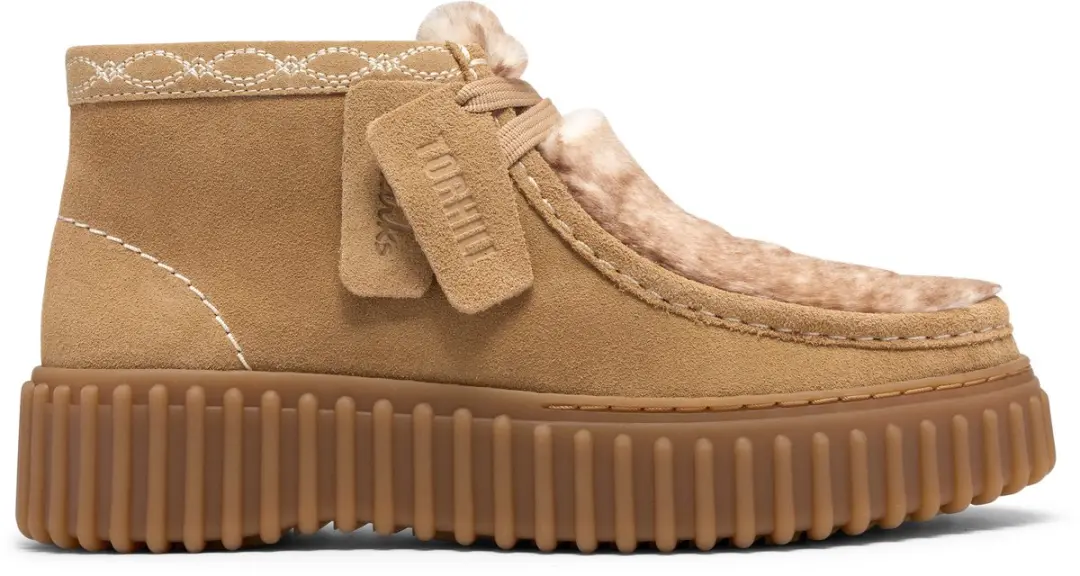 CLARKS Torhill Moss beige Dames Veterschoenen