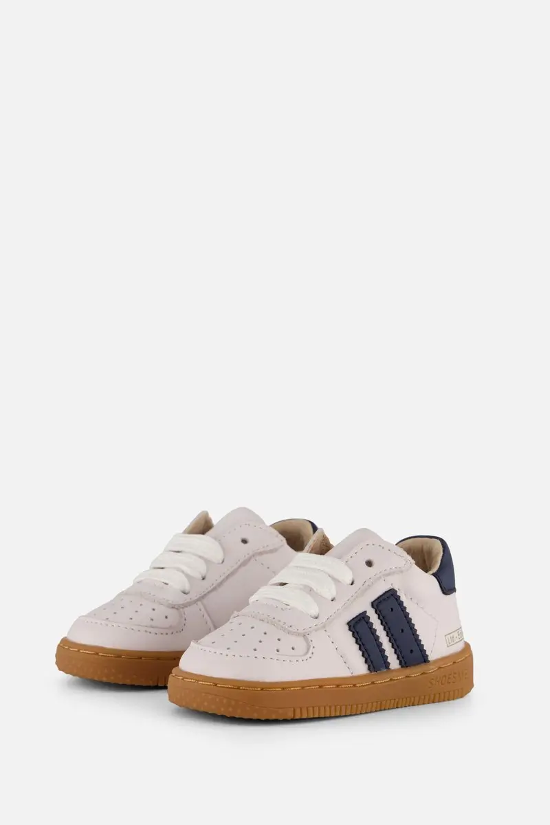 Shoesme Wit-Donkerblauw Sneakertje