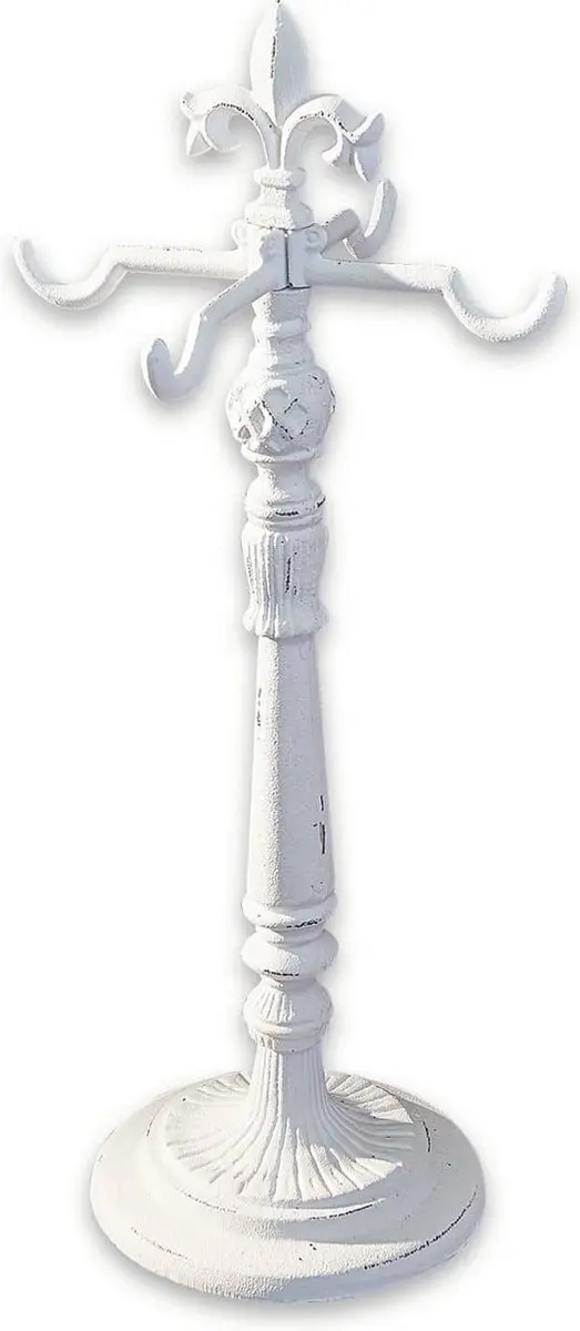 Loberon Kranshouder Antwan Antiekwit - Ø24,5cm - afbeelding 3 van 6