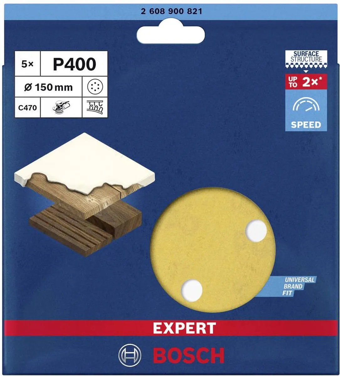 Bosch Professional EXPERT C470 Excenterschuurpapier Ø150mm - 5 Stuks