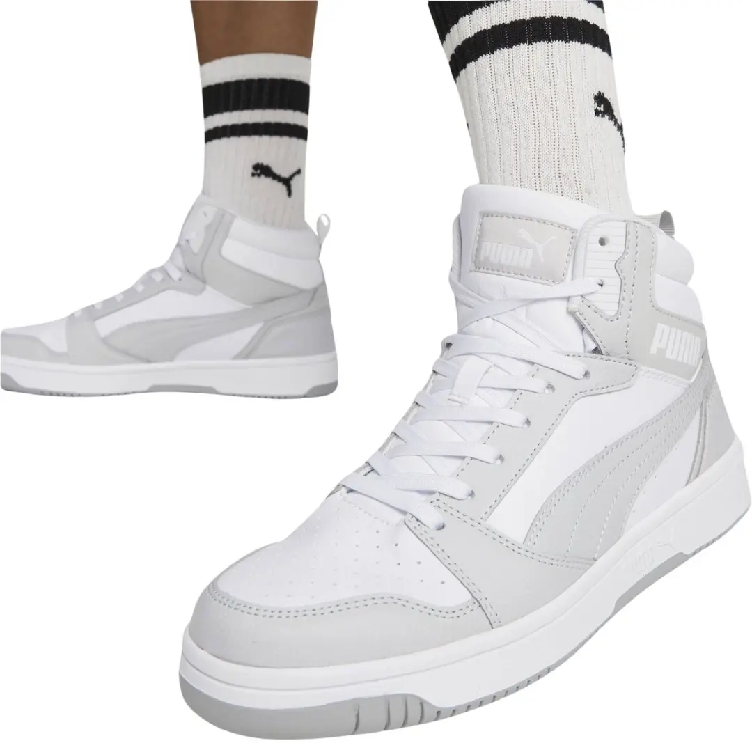PUMA Rebound v6 Sneakers - Lichtgrijs/Wit - 37 - afbeelding 6 van 6