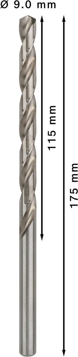 Bosch Professional HSS-G 9.0X115 Metaalboren - 5 Stuks - afbeelding 2 van 5