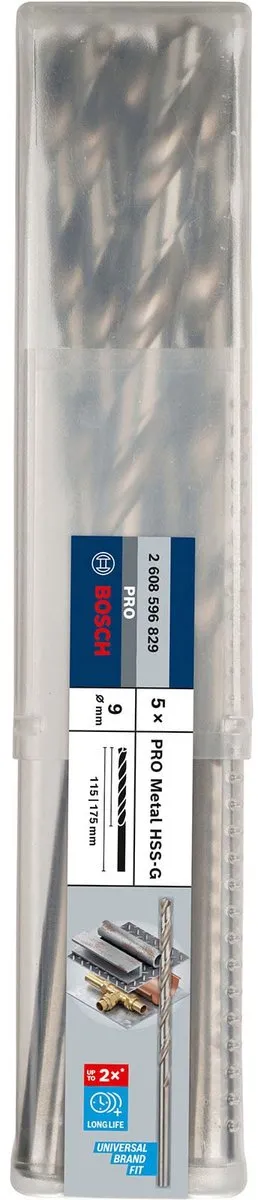 Bosch Professional HSS-G 9.0X115 Metaalboren - 5 Stuks - afbeelding 4 van 5
