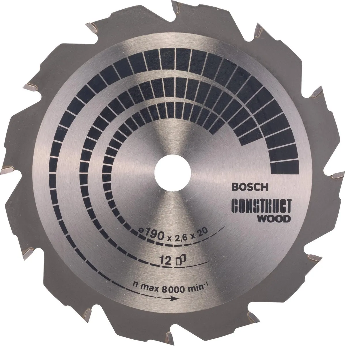 Bosch Professional Cirkelzaagblad Construct Wood 190mm