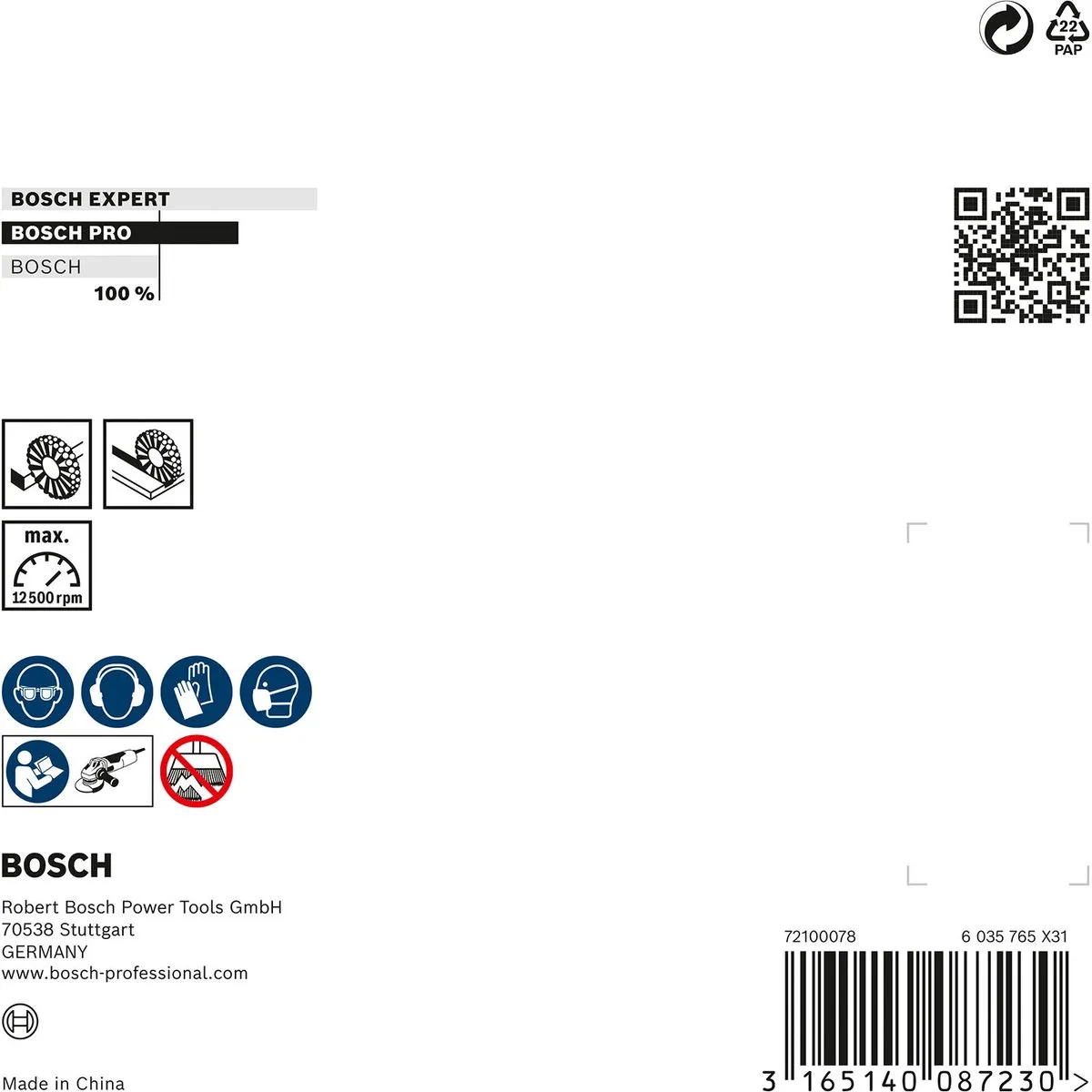 Bosch Professional M14 Kegelborstel 100mm - Gegolfd staal