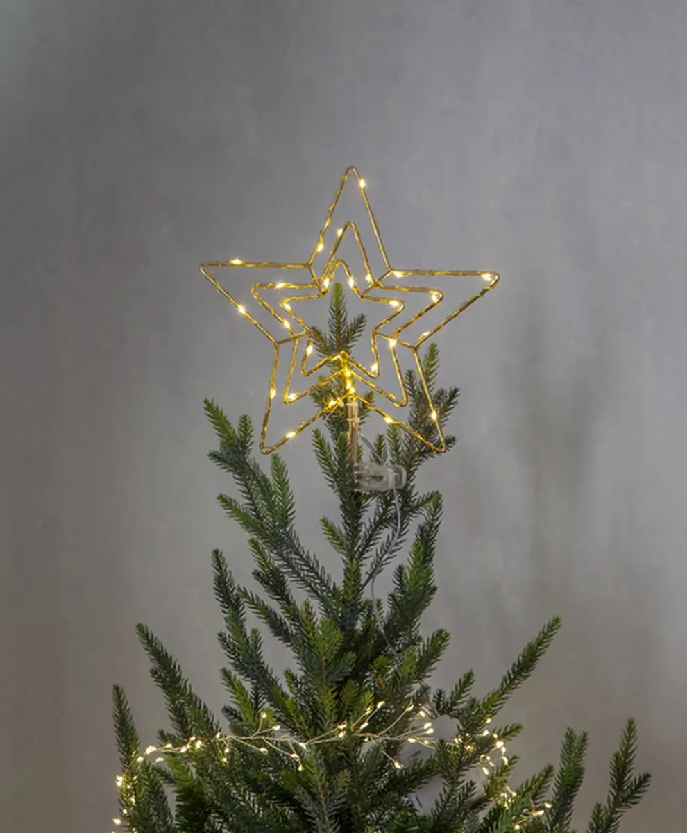 Star Trading Bronzen Kerstster Piek 27,5cm