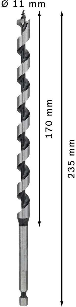 Bosch Professional Slangenboor 11x235mm Hout - MPN 2608597625