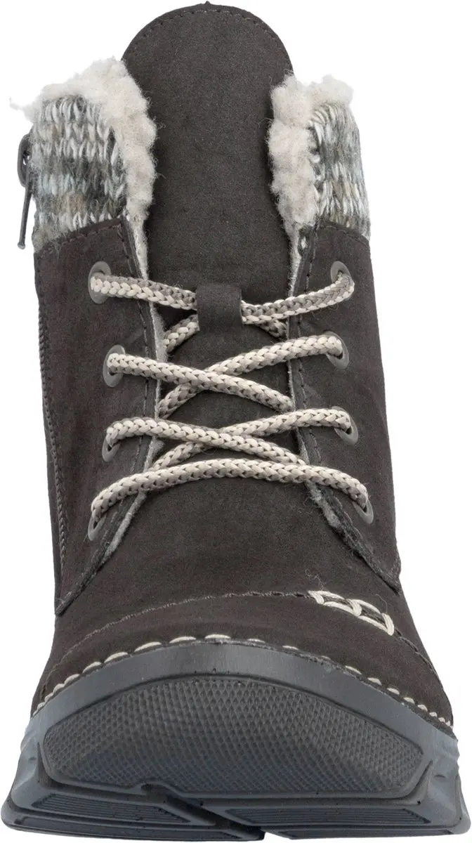 Rieker dames veterlaars enkellaars warme voering 55031-25 Bruin