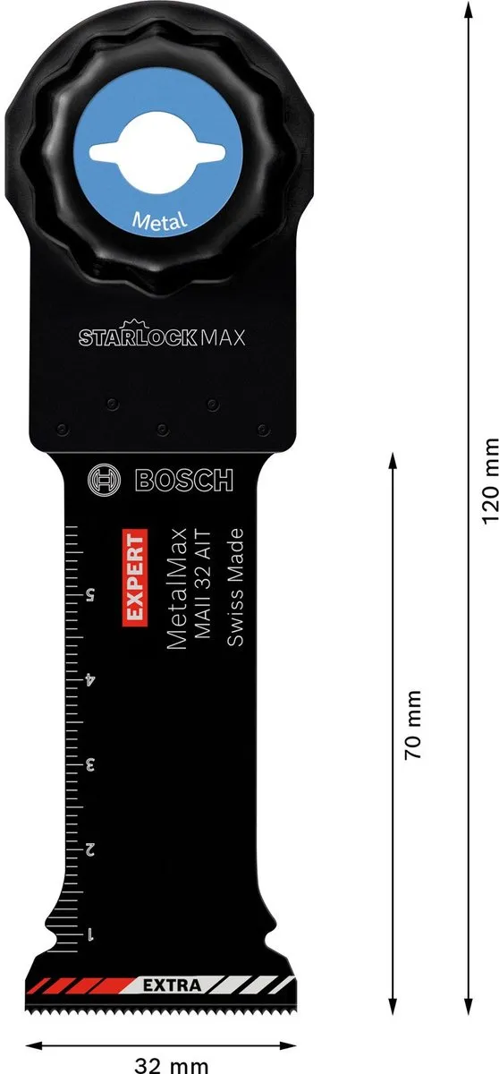 Bosch Professional EXPERT StarlockMax MAII 32 AIT Zaagblad - Metaal 32x70mm - 10 Stuks