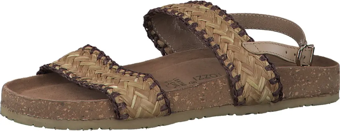 MARCO TOZZI Textile Upper, Goat Leather sock with Feel Me Soft Step Dames Sandal