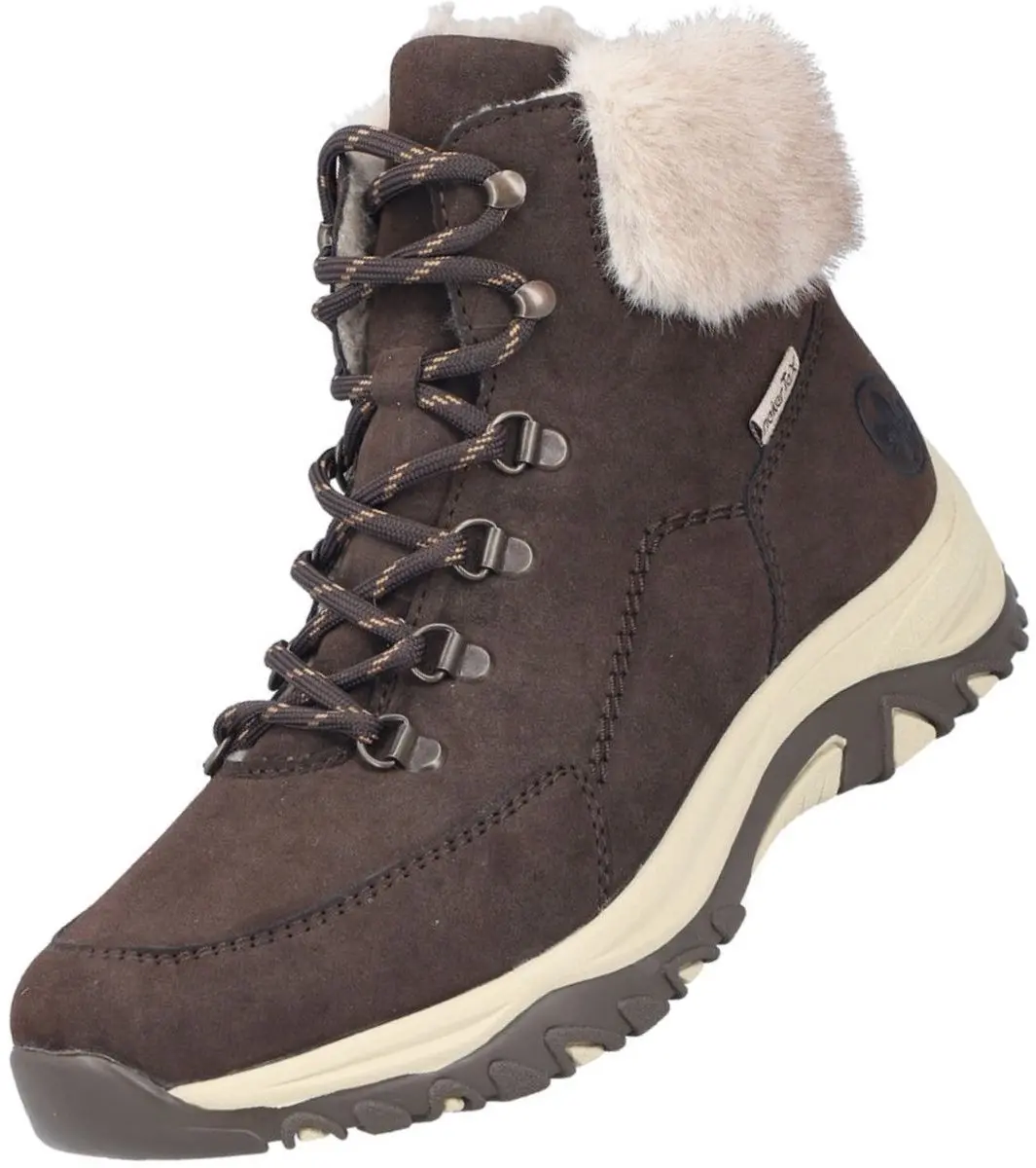 Rieker dames Tex-enkellaarsjes, gevoerd, bruin M9610-25