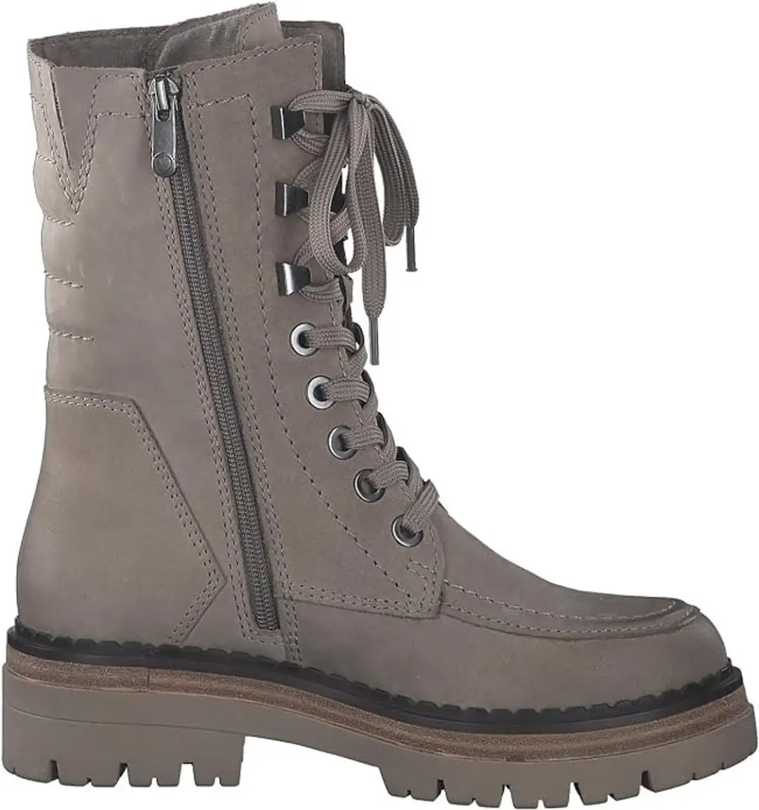 Marco Tozzi 2-26211-41 349 40 gevoerde Veterboots Halfhoge laarzen veters en rit