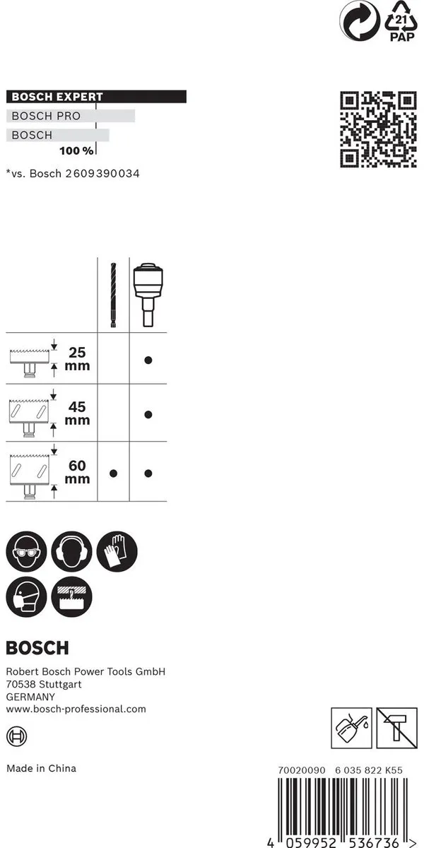Bosch Professional Expert Power Change Plus Adapter 11mm - HSS-G Boor 7,15mm x 105mm - 2 Stuks