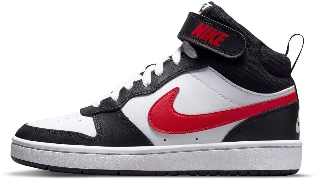 Nike Court Borough Mid 2 Sneakers Junior 37.5 - Zwart/Wit/Rood - afbeelding 6 van 6