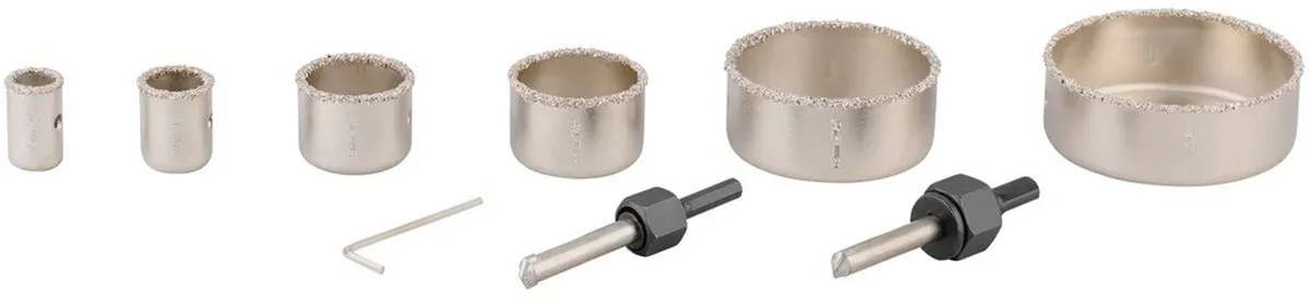Parkside Gatenzaagset Carbide 9-delig - 20V - Hardmetalen set