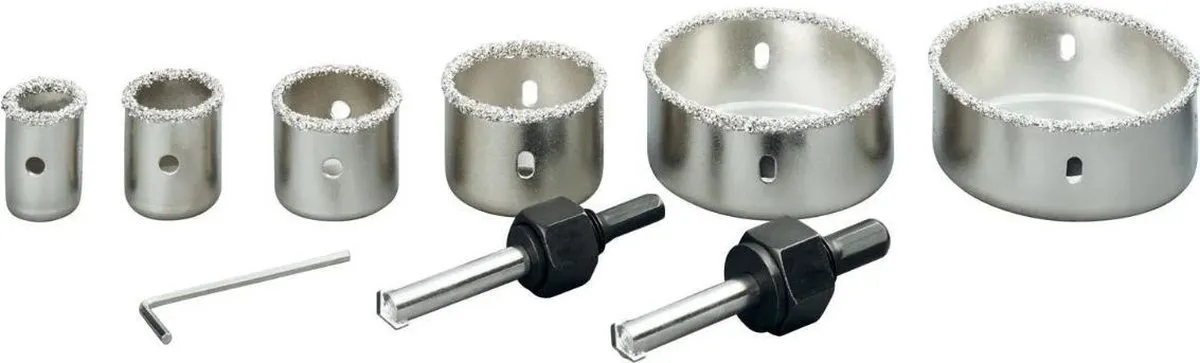 Parkside Gatenzaagset Carbide 9-delig - 20V - Hardmetalen set