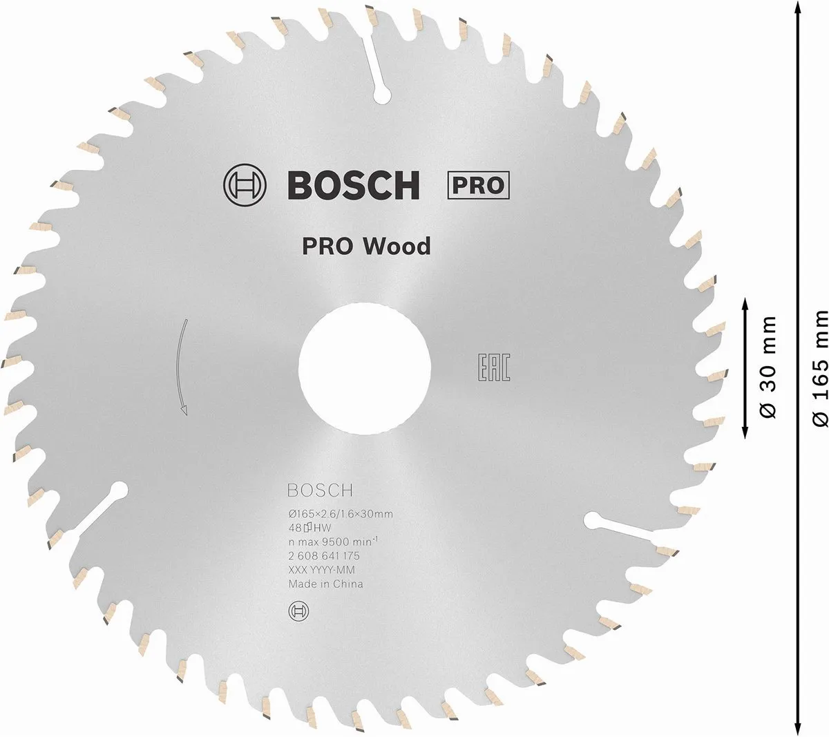 Bosch Professional Cirkelzaagblad Optiline 165mm Hout - 48 Tanden
