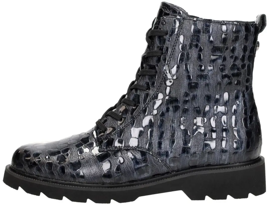 Remonte Veterschoenen Hoog - Blauw Lak - Maat 43