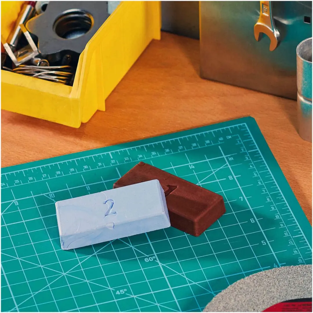 Wolfcraft Polijstpastaset 2-delig 2134000 - Blauw/Bruin