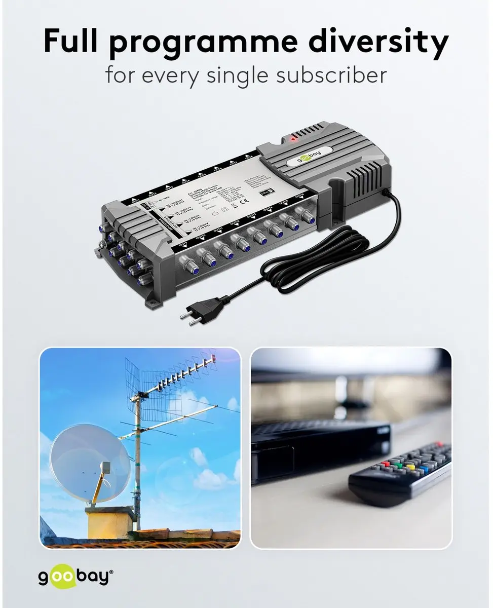 Goobay Sat Multi-Switch 9/16 - 16 Deelnemers - Zilver
