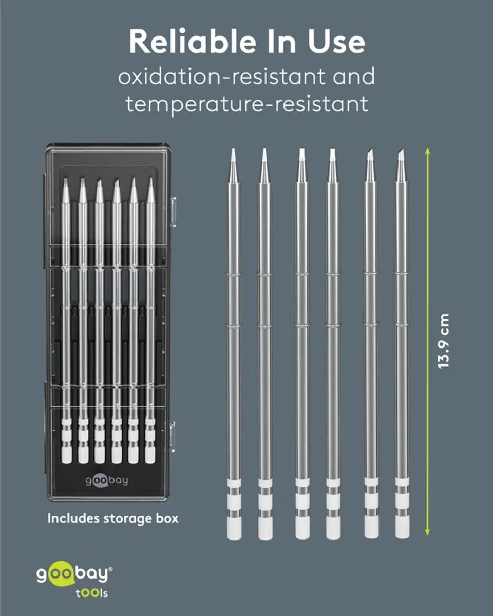Goobay 80479 Soldeerpunten - 6 Stuks (3 Modellen)