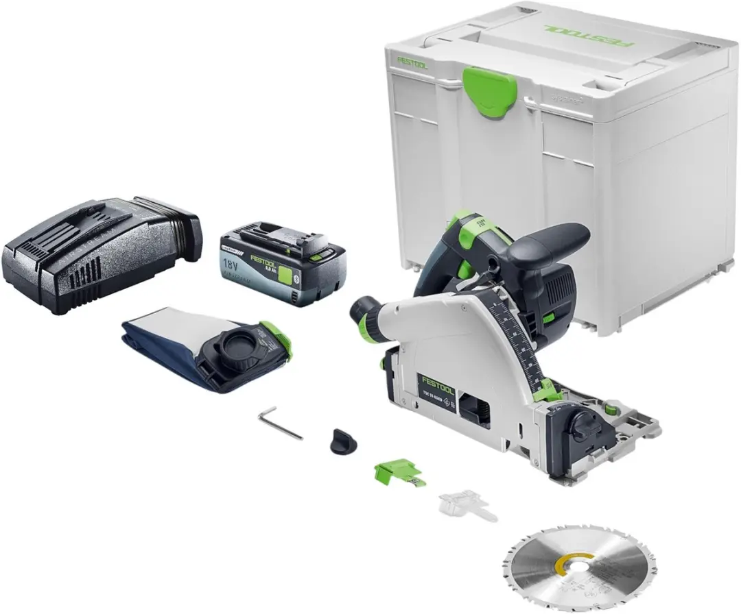 Festool TSC 55 KSEB-Basic accu-invalzaag 18 V 160 mm borstelloos + 1x accu 8,0 A