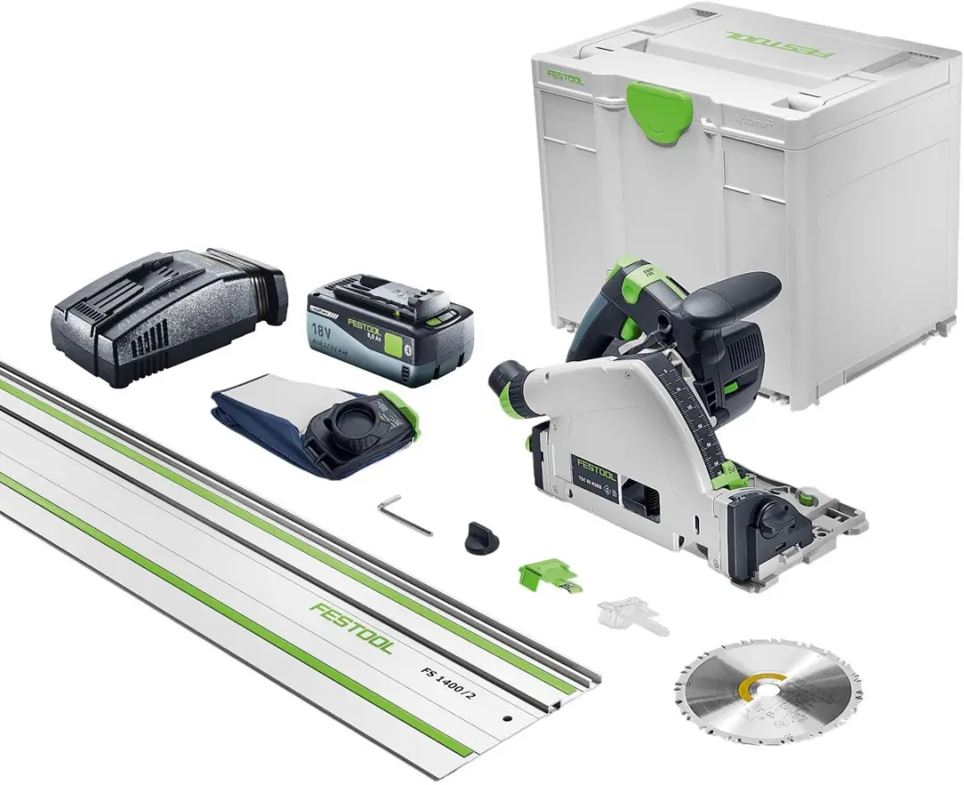 Festool TSC 55 KSEB-Basic-FS accu-invalzaag 18 V 160 mm borstelloos + 1x accu 8,